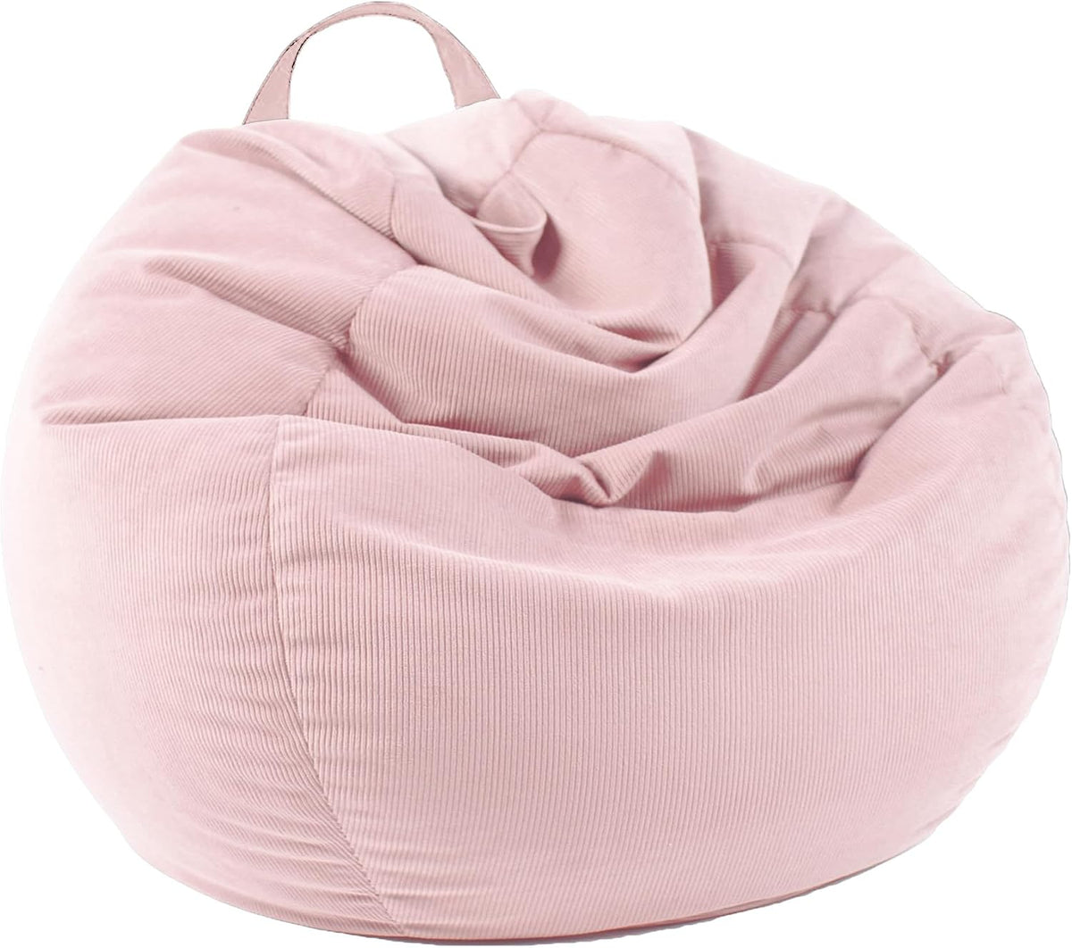 LPMOERA Stuffed Animal Storage Soft Bean Bag Chair Cover No Filler Pink