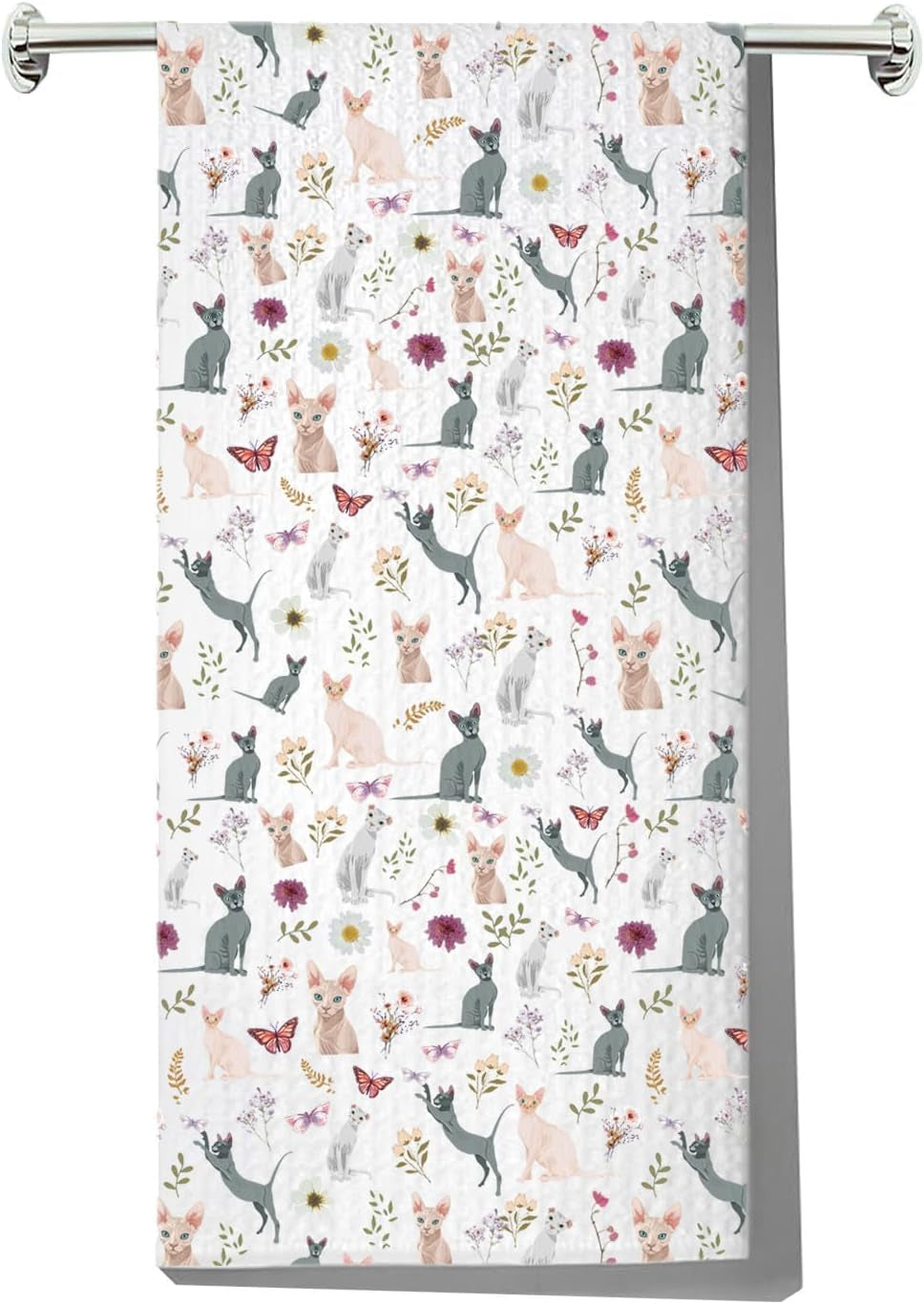 G2TUP Sphynx Cat Dish Towels Sphynxs Cats Owner Gifts Hairless Cat Lover Gifts Canadian Hairless Kitten Kitchen Towels (Sphynx Cat Kt)