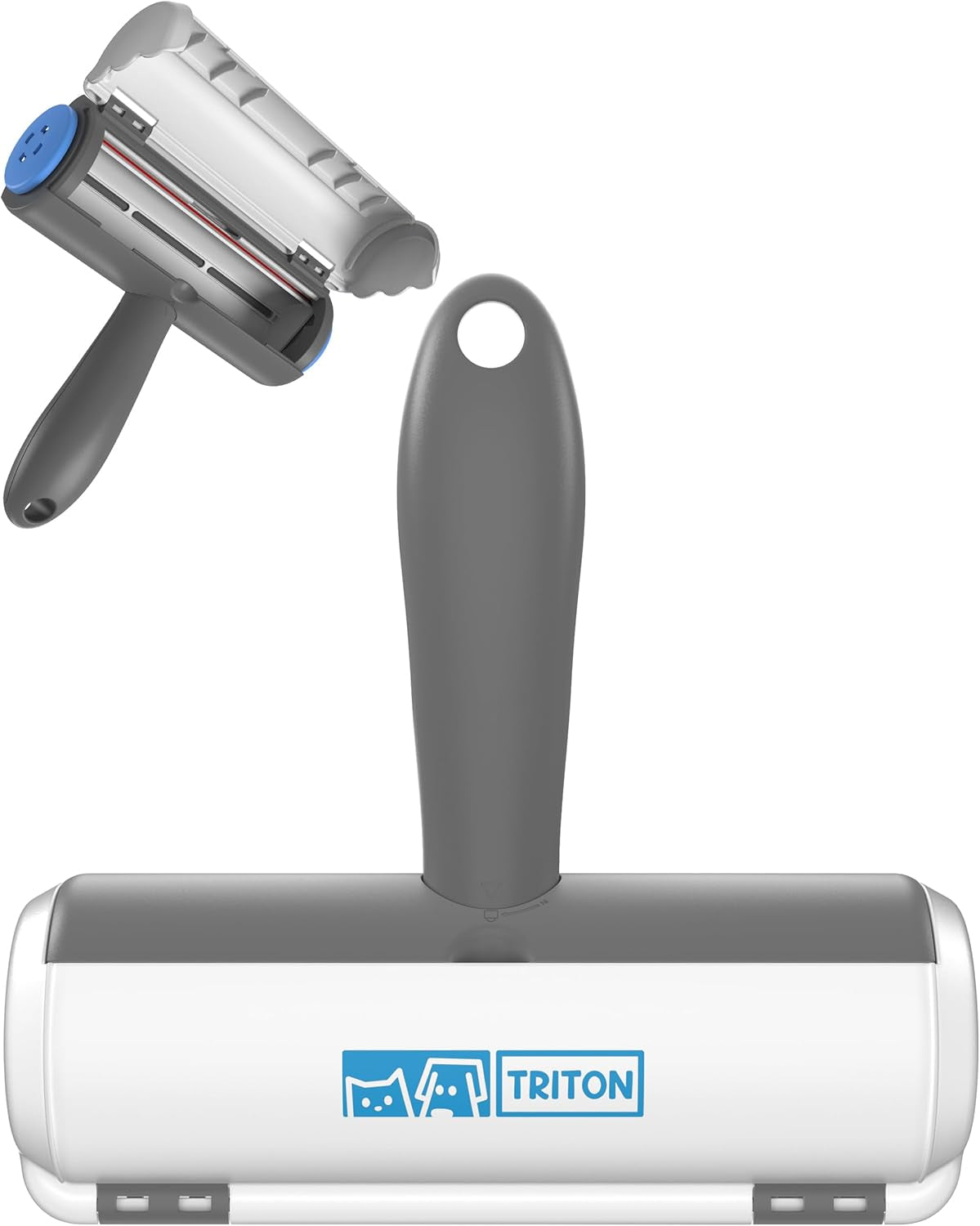 Triton Pet Hair Removal Tool W/Fur Trapping Compartment, Gray/White