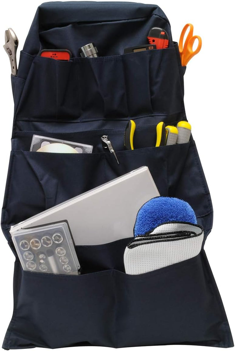 Roadpro RPSB-14BL Truck Seat Organizer 14-Pocket Back Seat Organizer Travel Essentials Semi Truck Accessories, Blue