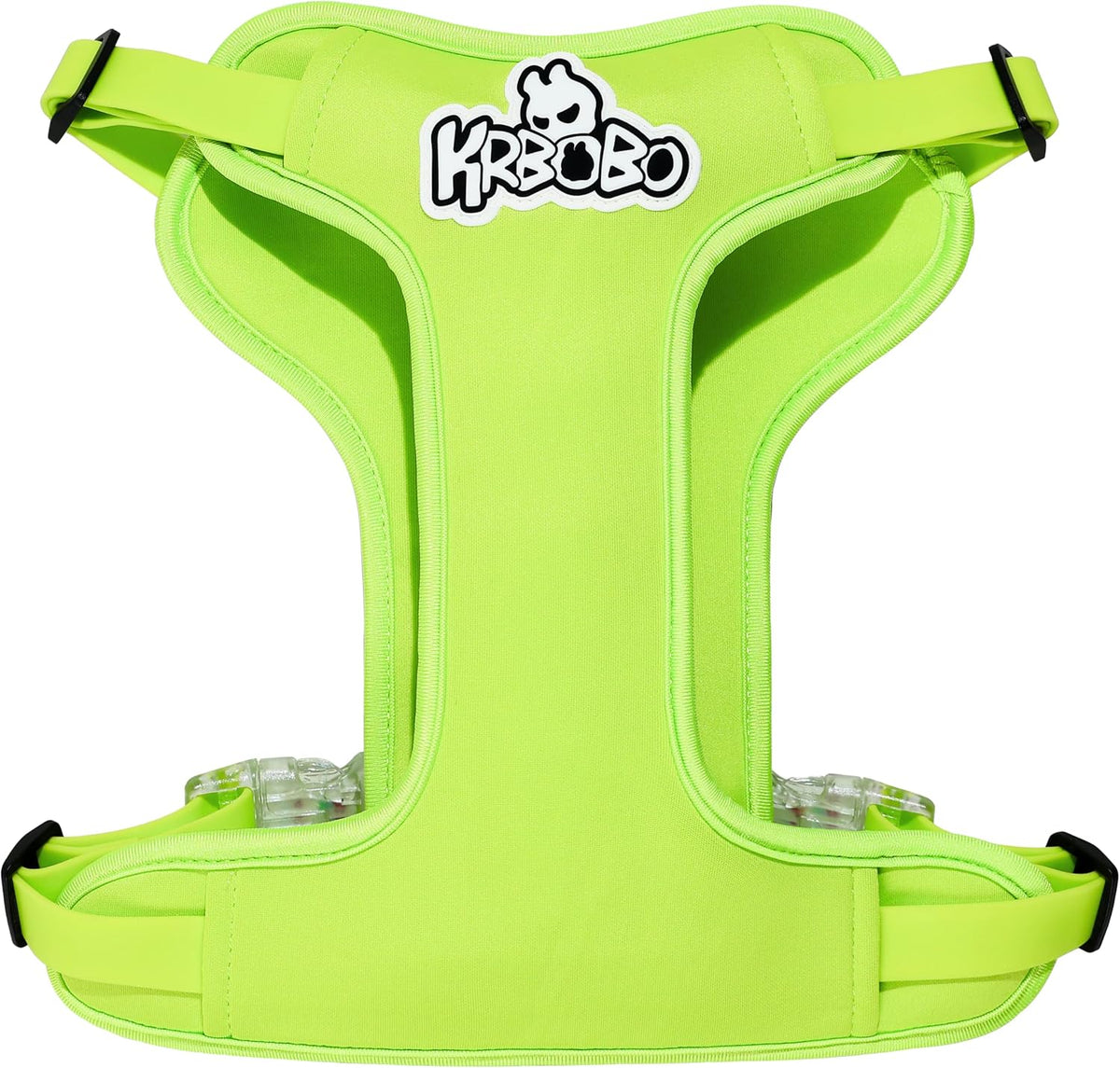 No Pull Dog Harness, Breathable & Lightweight Choke Free Pet Vest with 4 Adjustable Points, Easy to Put on with DIY Patch Area, for Small Medium Large Dogs, Green, Large