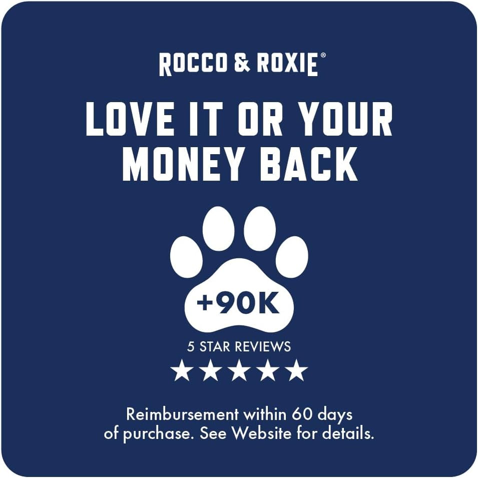 Rocco & Roxie Cat Calming Treats with Melatonin for Cats, Stress and Anxiety Relief, Keep Calm for Grooming, Travel, or Vet Visits, Aid Sleep with Organic Ashwagandha and GABA, Chicken Flavored Chews