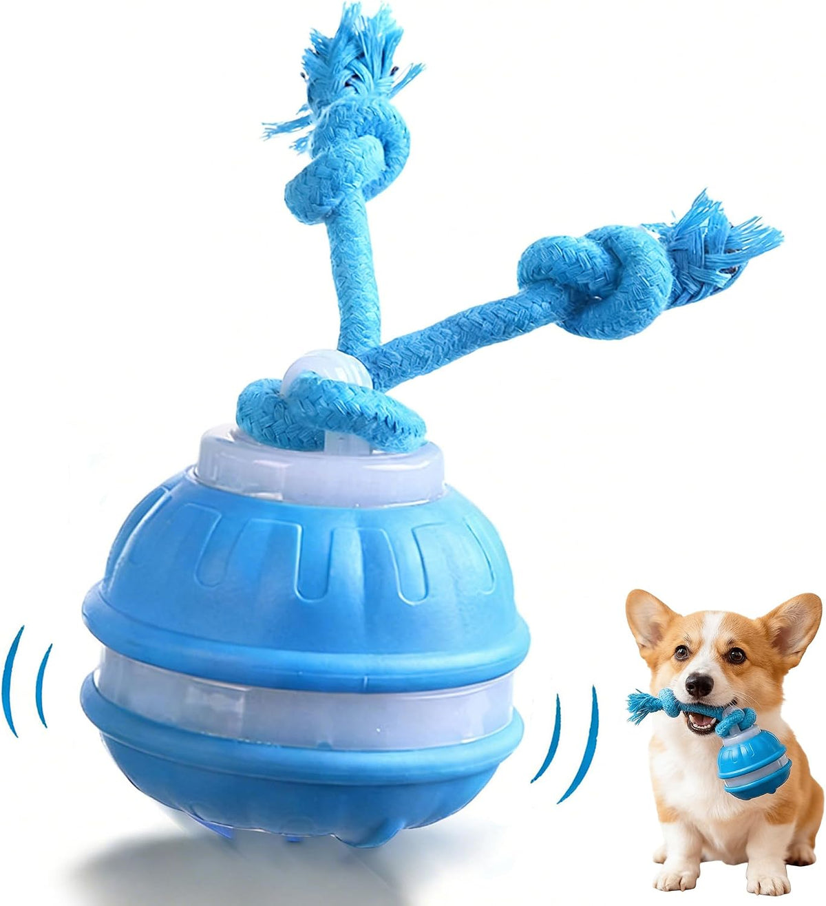 Dog Toys,Interactive Dog Toys,Automatic Moving Activated Dog Toy(Blue)