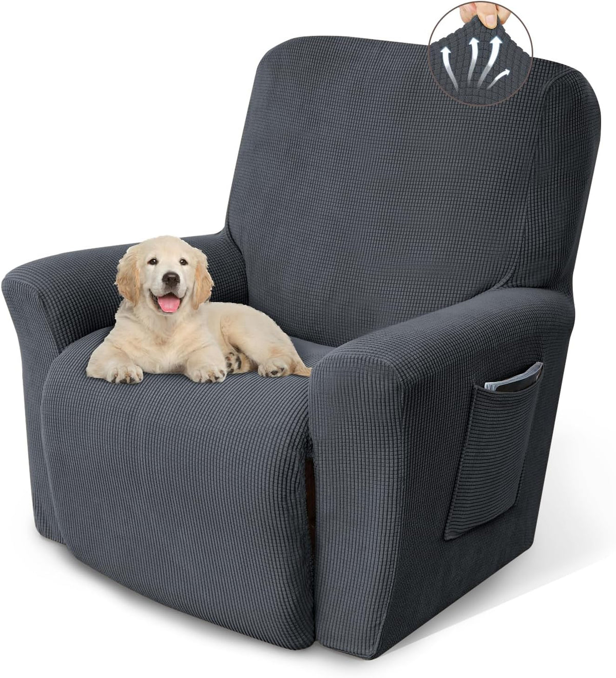 Recliner Chair Cover Lazy Boy Recliner Covers Washable,Dark Grey