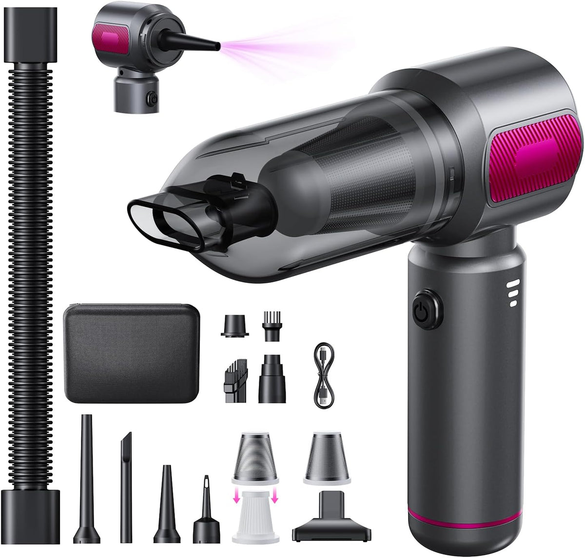 Handheld Car Vacuum Cleaner High Power 22000Pa, Cordless Portable Vacuum