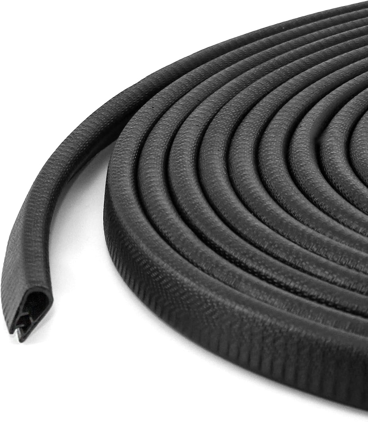 QWORK 40 Feet EPDM Rubber Edge Trim Seal Strip, Fits Edge 1/16" to 1/8"