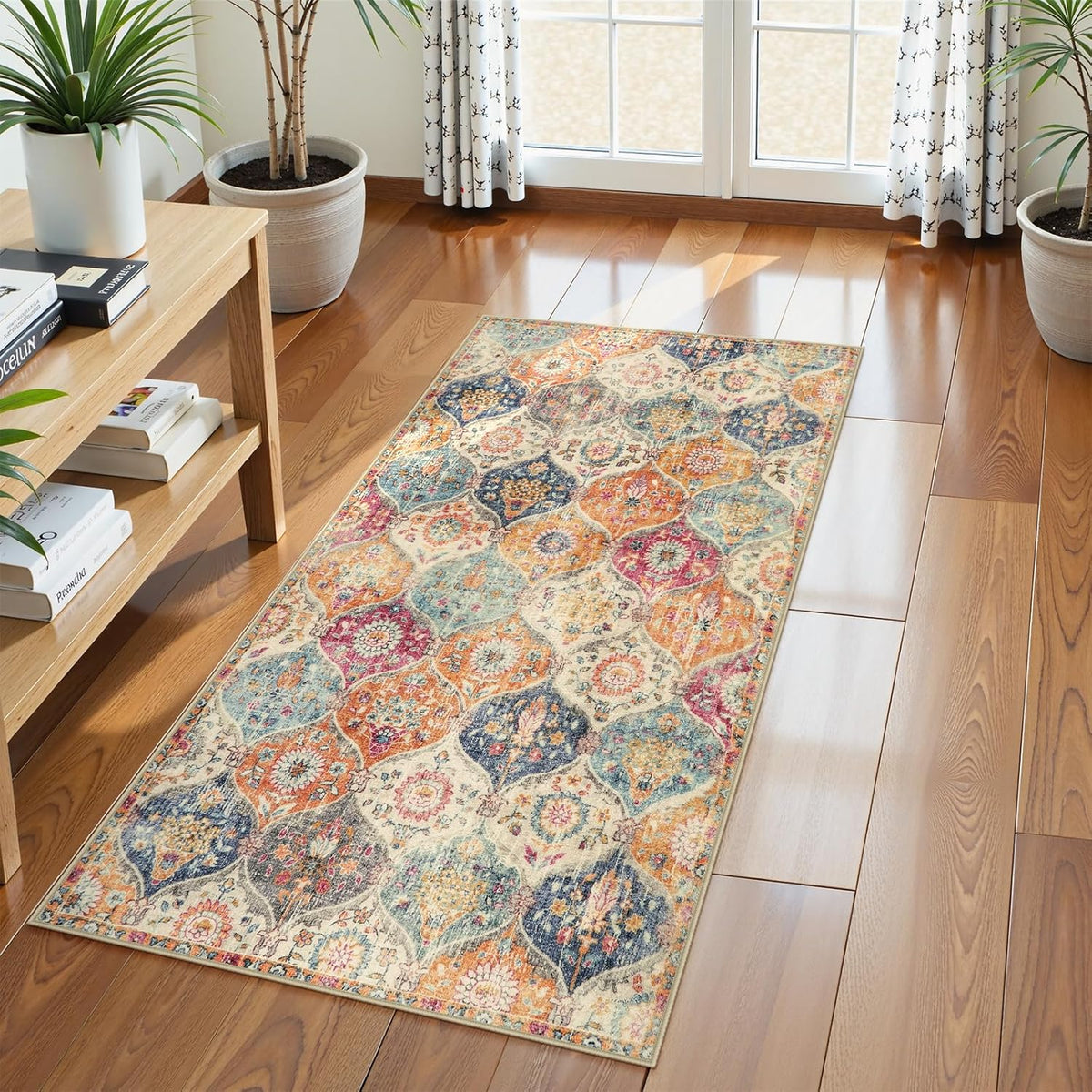 Lahome Moroccan Hallway Rug, 2X5 Washable Runner Rug Non Slip