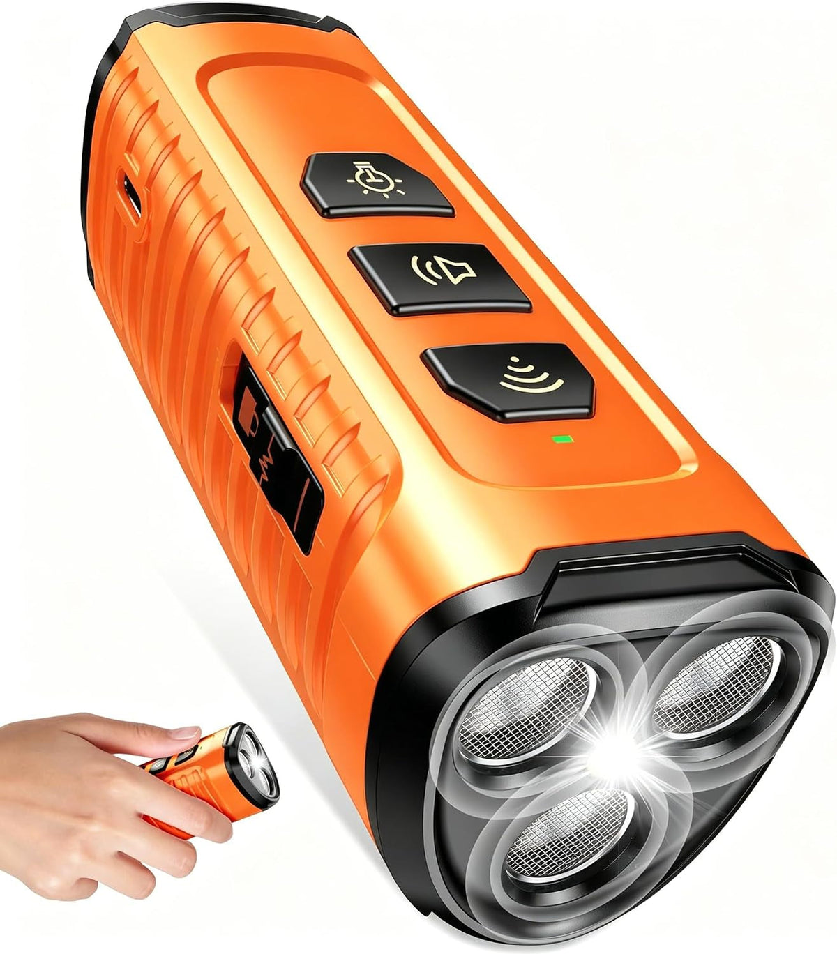 Cbersmg Dog Bark Deterrent Device 3X anti Barking Device for Dogs, 5 Modes Stop Neighbors Dog Barks No More Safe for All Dogs 50FT Bark Control Indoor Outdoor with Flashlight,Dog Training Device