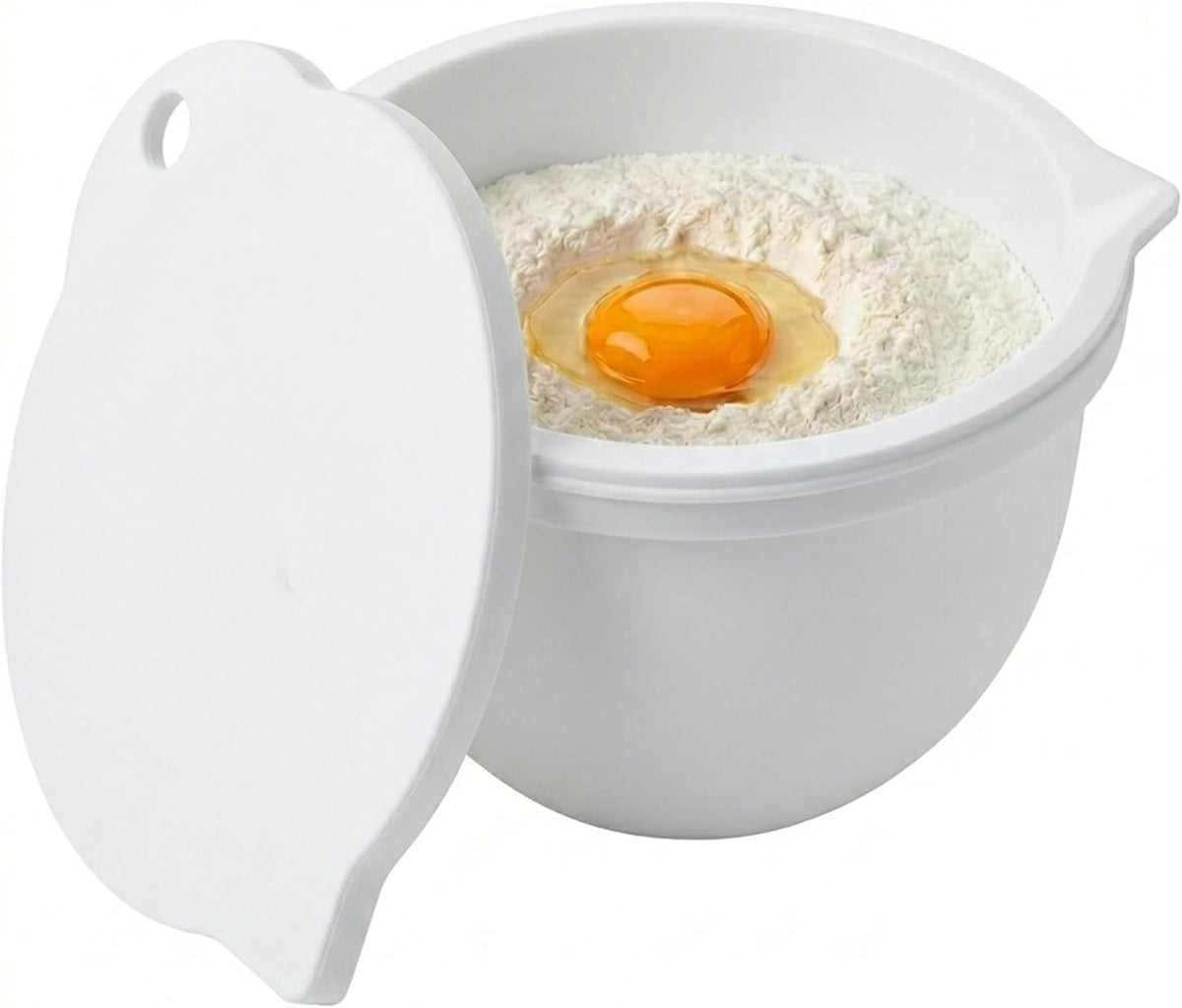 Food Grade Silicone Bowl with Lid for Salad, Easy Clean