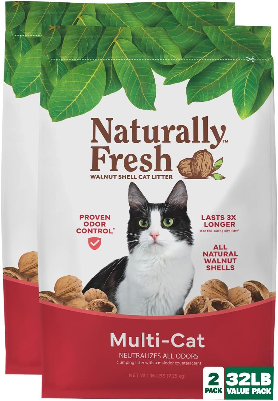 Naturally Fresh Multi-Cat Clumping Litter 16 Lb Two Pack