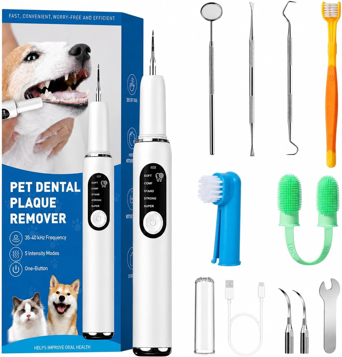 Ultrasonic Dog Teeth Cleaner, Dog Teeth Cleaning, Plaque Remover