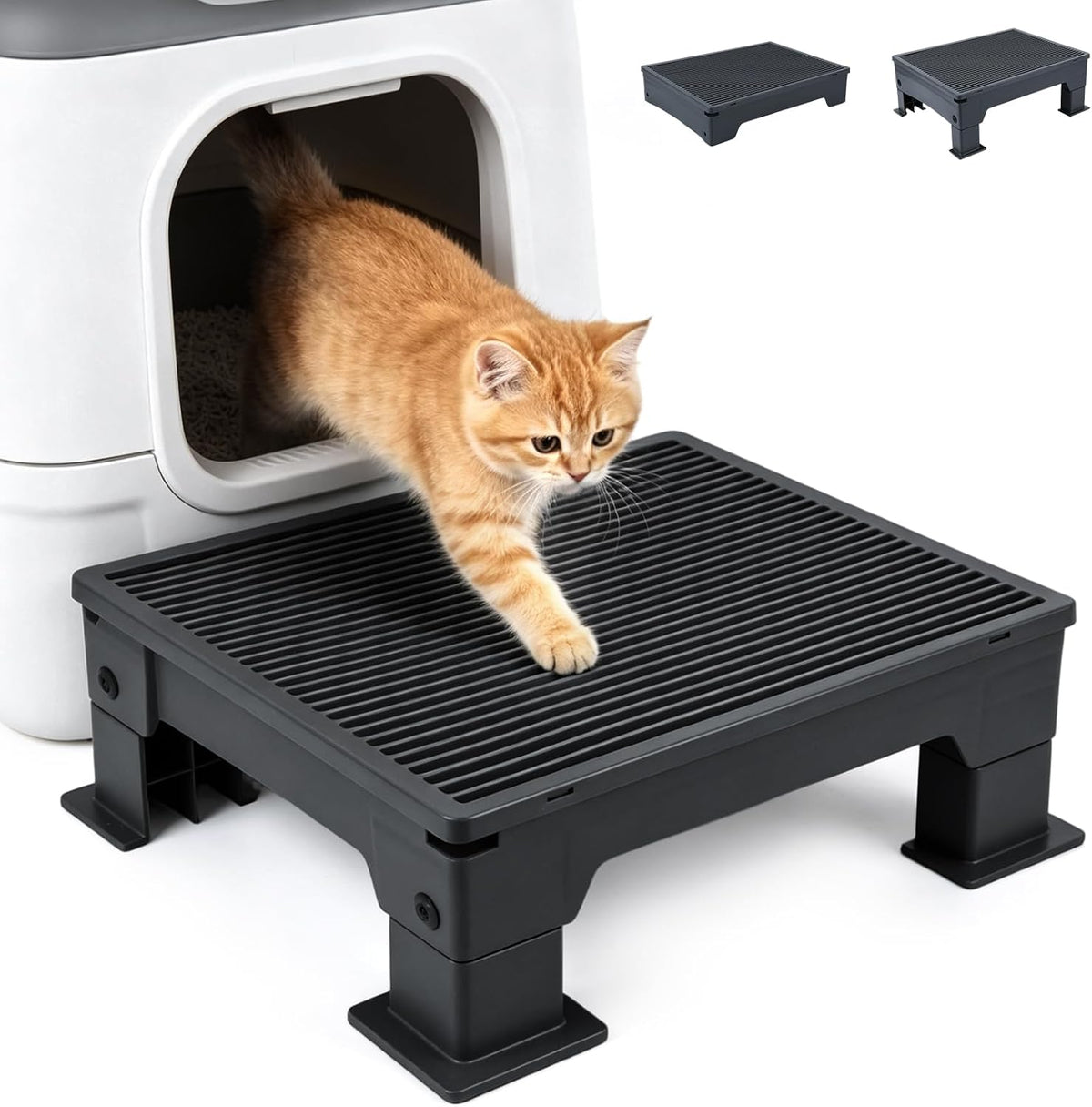 Large Litter Box Step, Cat Ramp for Litter Box, Extra Wide 16.5" X 12.6"