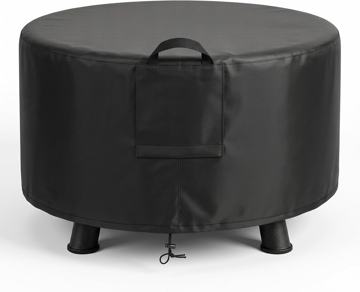 Patio round Fire Pit Cover for 28-32 Inch Fire Pit Table Outdoor