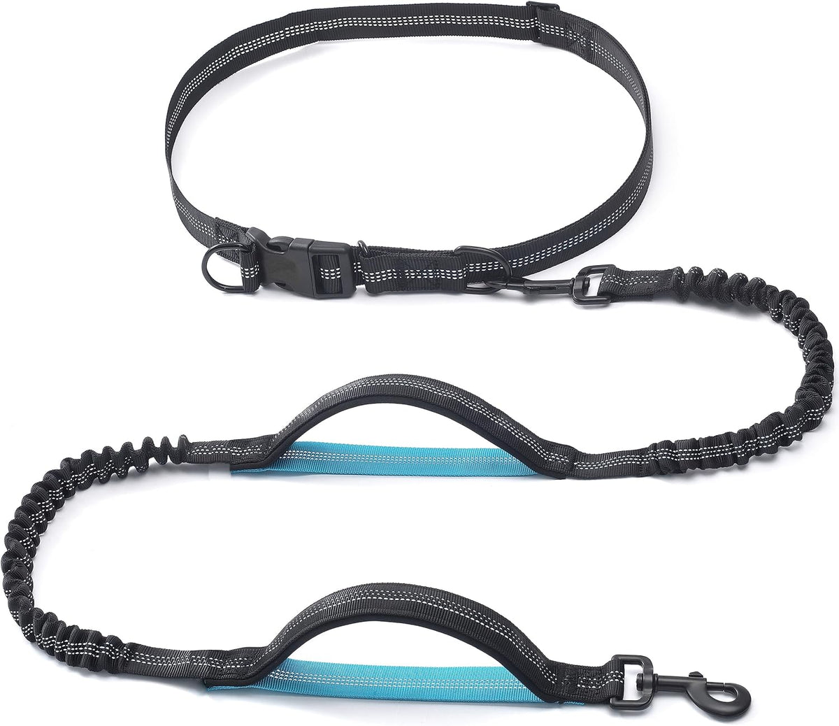 Iyoshop Retractable Hands Free Dog Leash, Medium/Large, 25-150 Lbs, Black