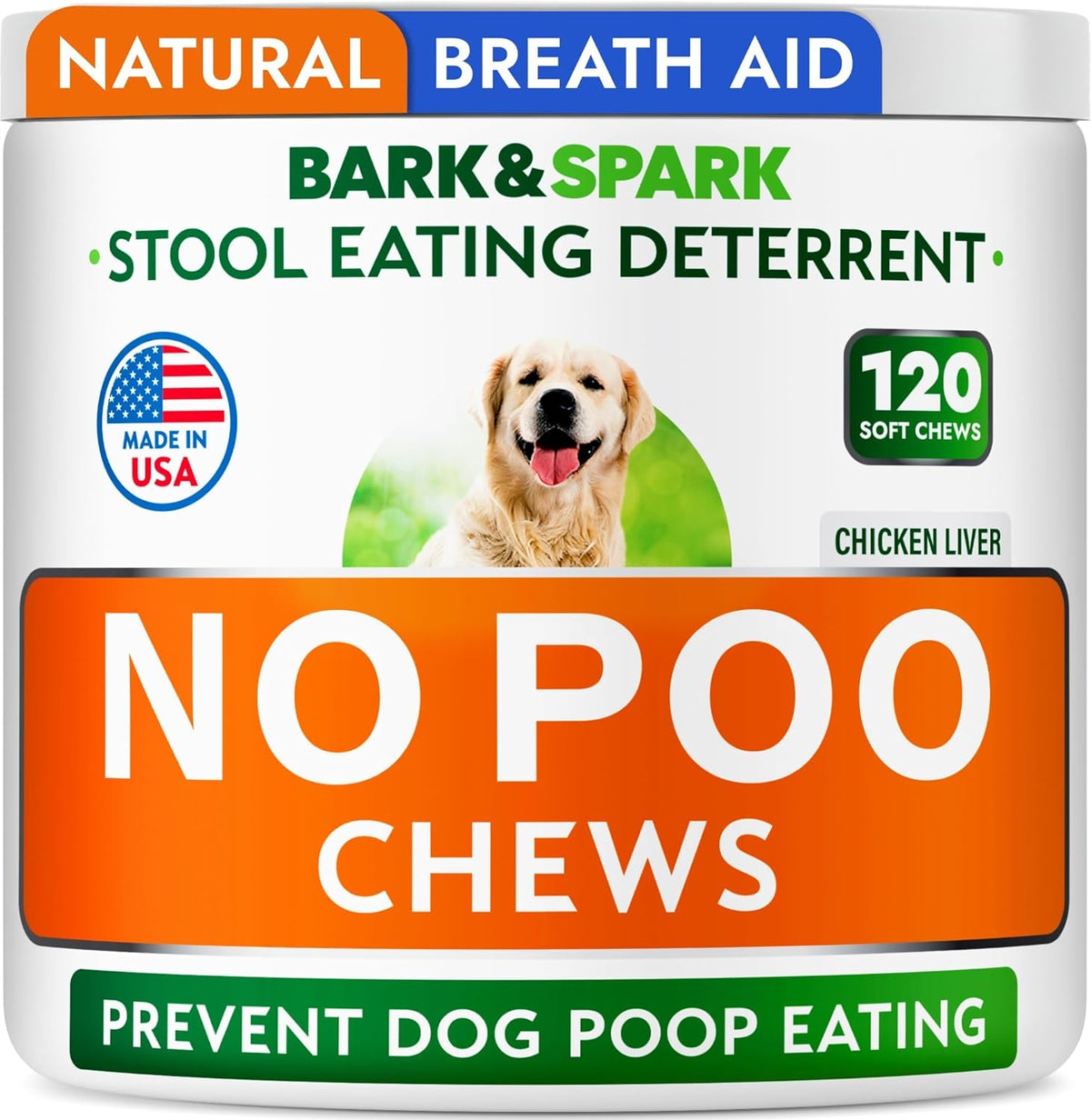 No Poo Chews for Dogs - Coprophagia & Stool Eating Deterrent with Probiotics, Digestive Enzymes & Breath Aid Support - Stop Dog Poop Eating