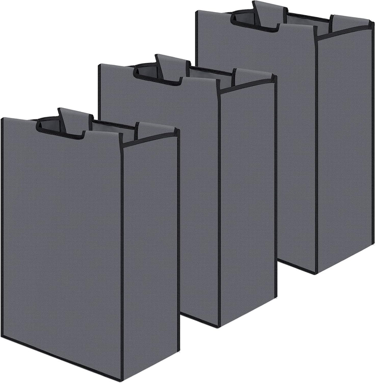 Bonuci 3 Pcs Laundry Sorter Replacement Bags, Dark Gray