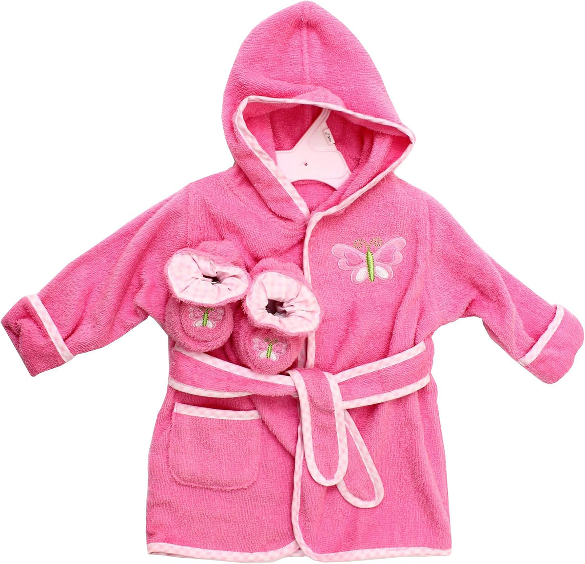 Spasilk 100% Cotton Hooded Terry Bathrobe with Booties — Baby Girl Gifts — Baby Boy Gifts — Shower Gift