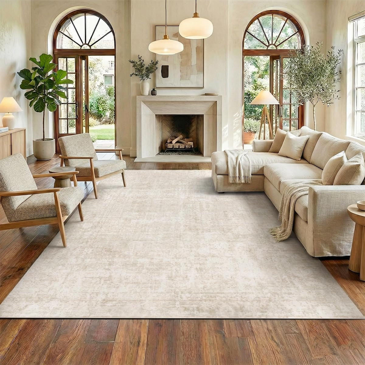 Homemate Washable Rug 8X10 Area Rugs - Vintage Rugs for Living Room