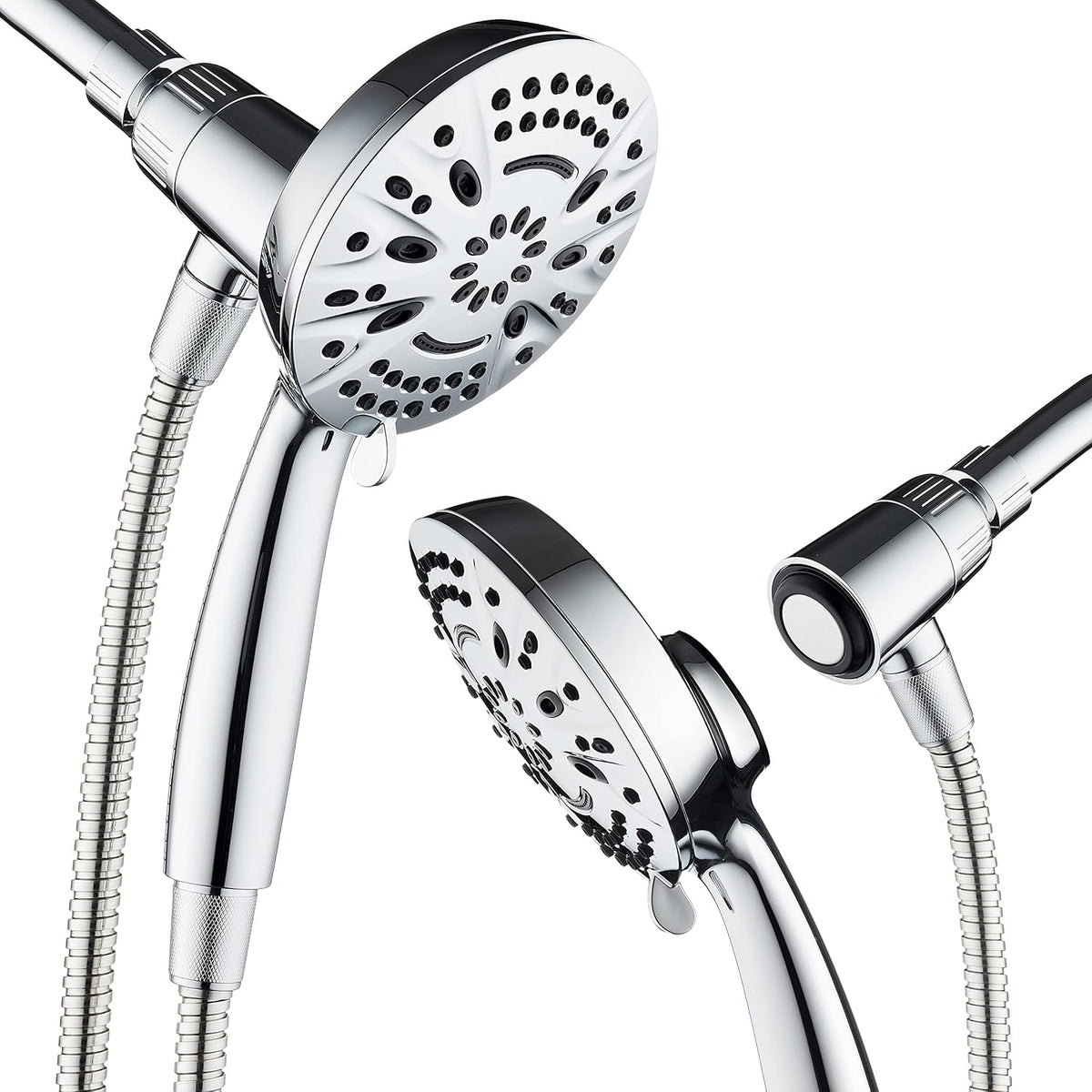 Aquadance New Magnetic Docking 8-Setting High Pressure Handheld Shower Head