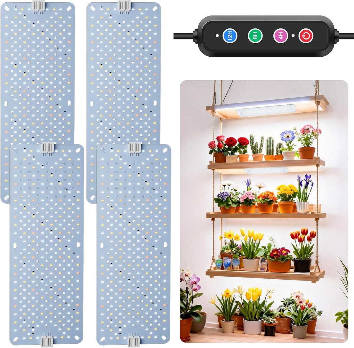 40W Full Spectrum Grow Lights Panel for Indoor Plants