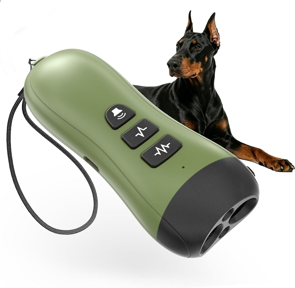 Ultrasonic anti Barking Device, 2 Adjustable Modes, 33FT Range, Portable Bark Deterrent Trainer, Indoor Outdoor Bark Control Tool for Own and Neighbor Dogs
