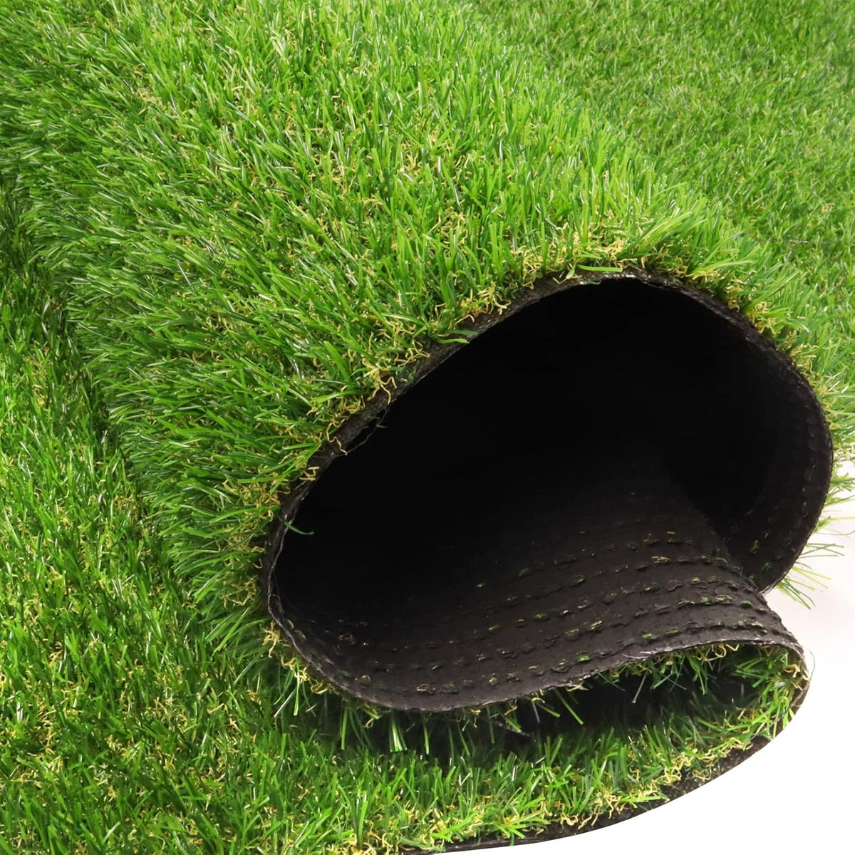 Heyroll Artificial Turf Grass Indoor Outdoor 7 Ft X 15 Ft, 0.8 Inch Realistic Synthetic Fake Grass, Artificial Lawn Rug Dog Pets Mat, Turf Carpet for Patio Landscape Backyard, Custom Size