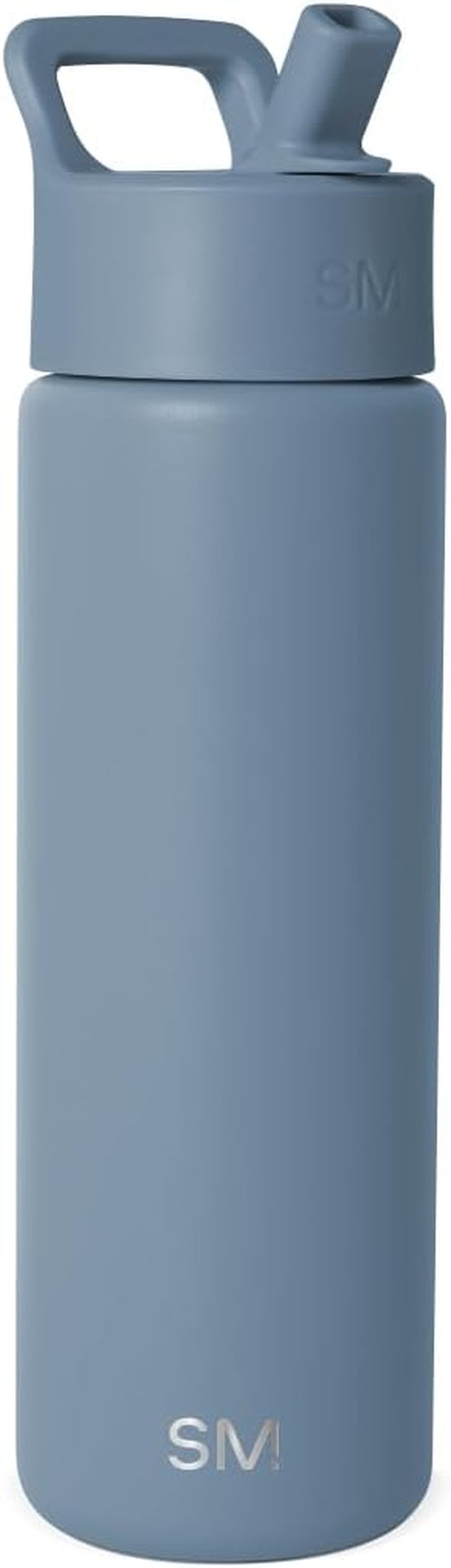 Simple Modern Insulated Water Bottle with Straw | 22Oz | Blue