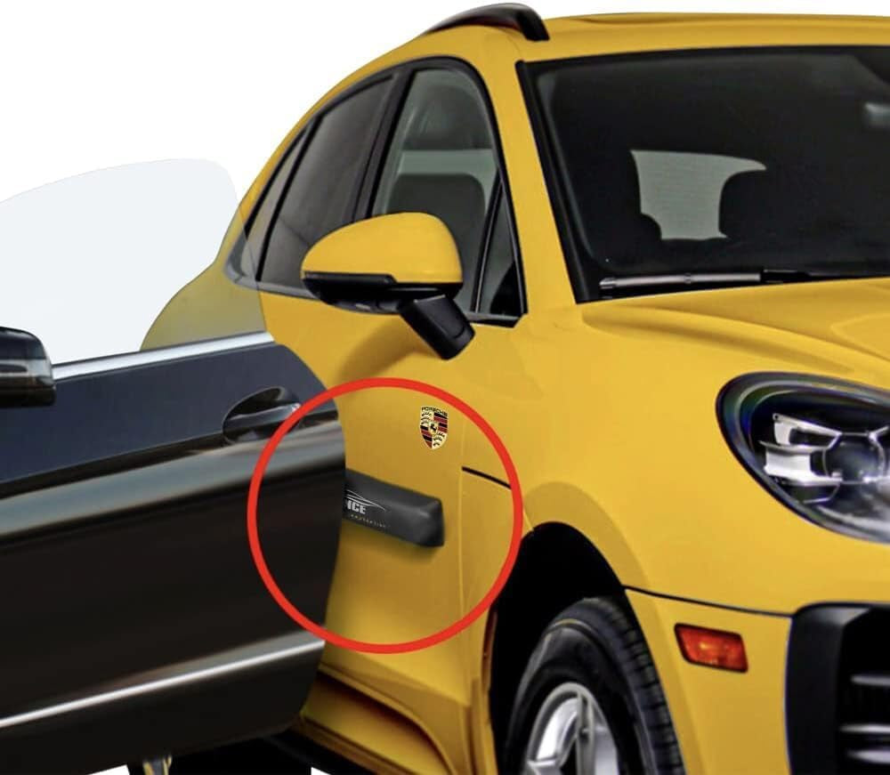 HRX Car Door Dent Protector for Non-Aluminum Cars Doors - 4 Doors Pack - Removable Soft Cushion Magnetic Door Guards - Door Ding Bumper and Scratch Protector - Prevents Dents, Scratches & Dings