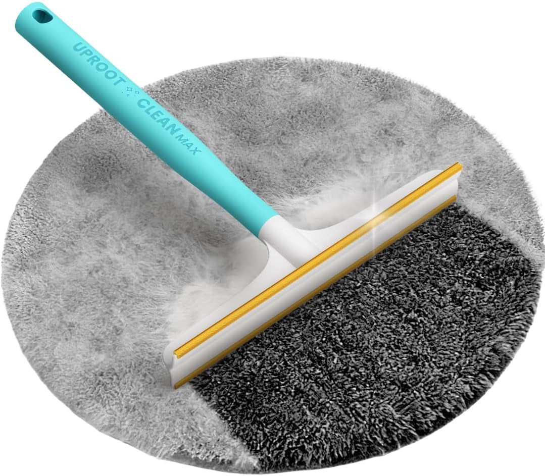 Uproot Cleaner Max Dog Hair Remover for Car & Carpet - Rake for Pet Hair Removal - 2X Faster than Uproot Cleaner Pro - Cat Remover for Large Fabrics & Rugs