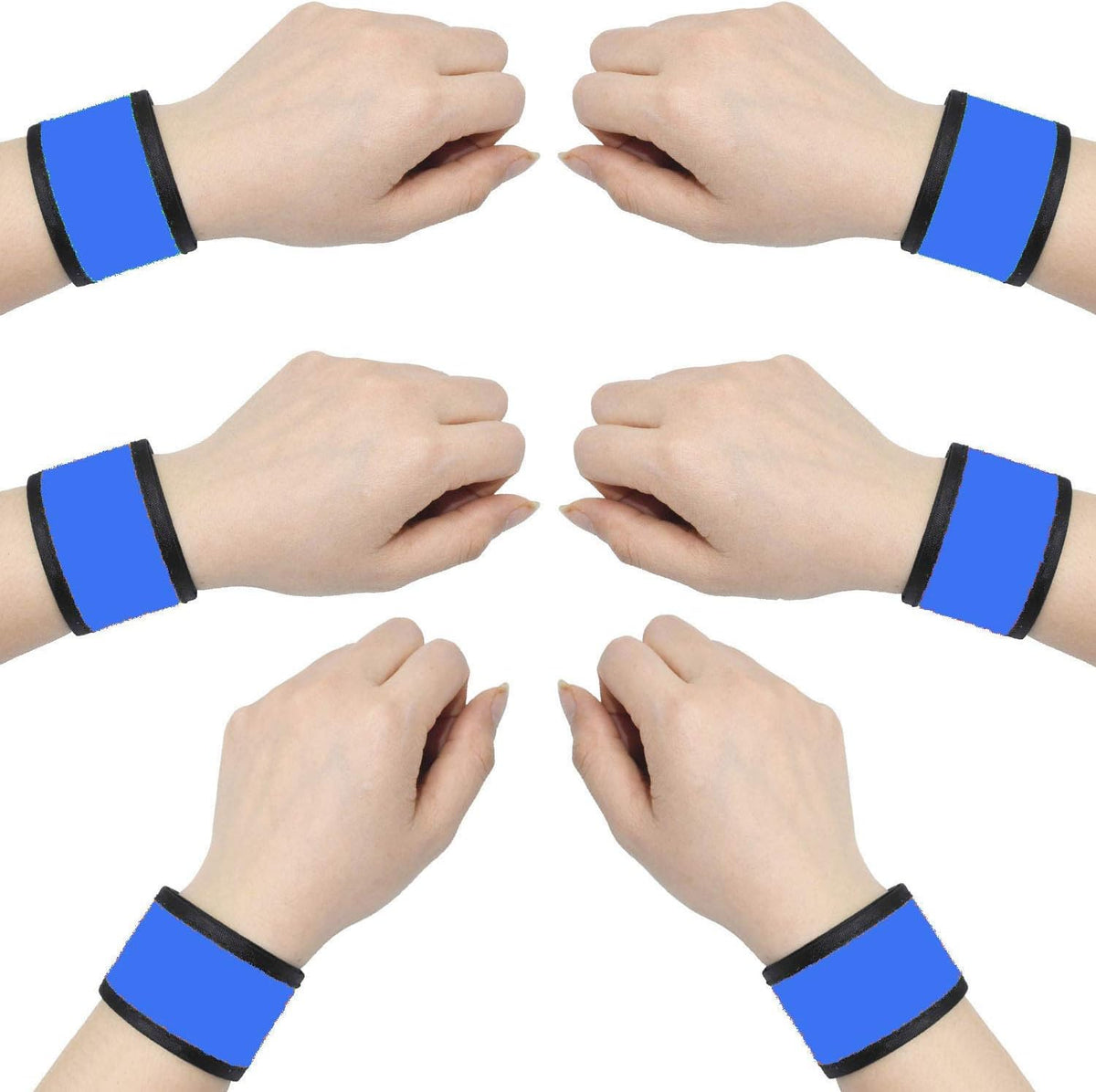 LED Glow Slap Bracelets Light up Wristbands Flashing Arm Wrist Bands High Visibility Safety Gear Lights for Cycling Walking Running Concert Camping Outdoor Sports, Fits Women Men
