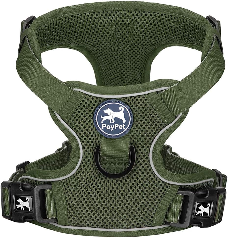 Poypet Mesh Dog Harness, Reflective Breathable Puppy Vest for Small Dogs