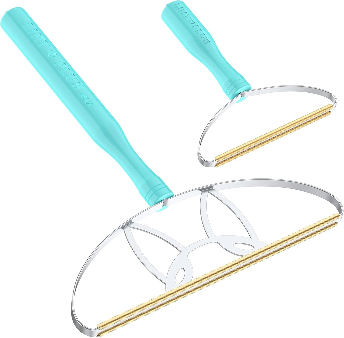 Pet Hair Remover Kit (Max + Pro 2-Pack) – Oversized Carpet Rake for Large Areas & Compact Scraper for Furniture, Cars & Stairs, Heavy-Duty Copper Blade Set for Dog & Cat Hair