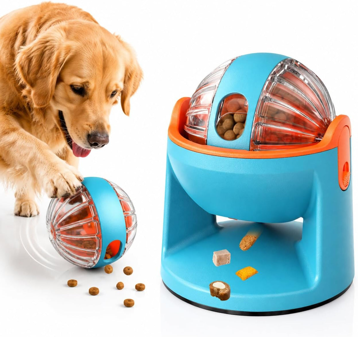 BSISUERM 2-In-1 Dog Treat Dispensing Puzzle Toy Interactive Enrichment Toys