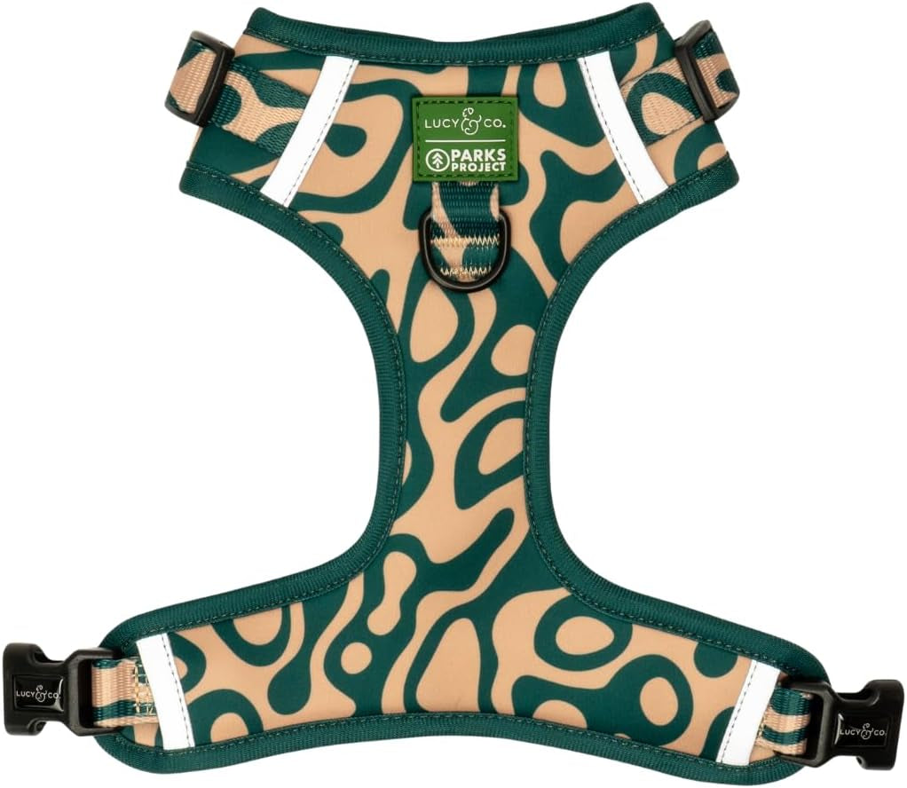 Lucy & Co. X Parks Project Geyser No-Pull Dog Harness, Adjustable Front Clip Harness with Comfort Padding, Medium