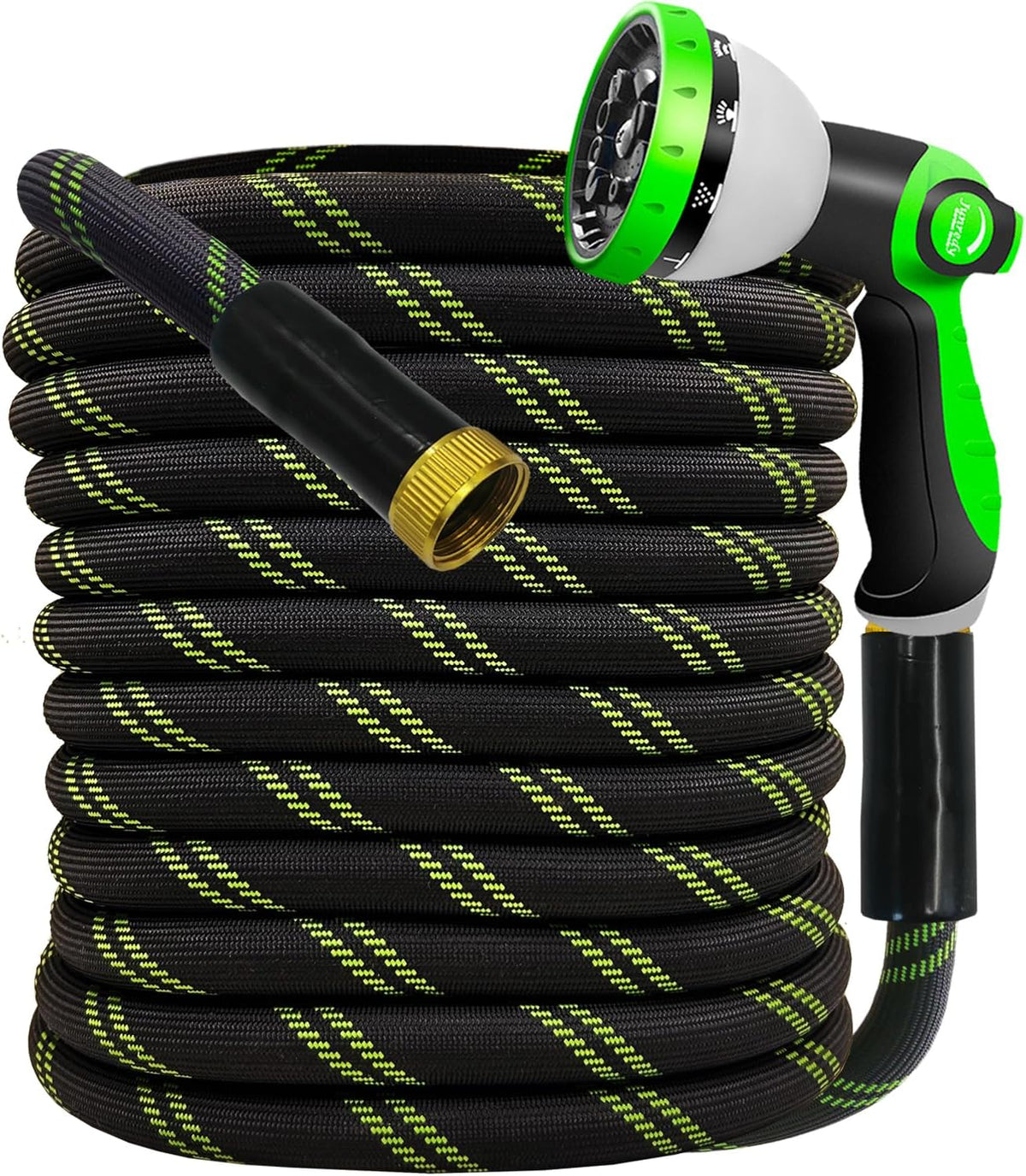 Junredy 50FT Garden Hose,Flexible Water Hose, 10-Function Sprayer Nozzle