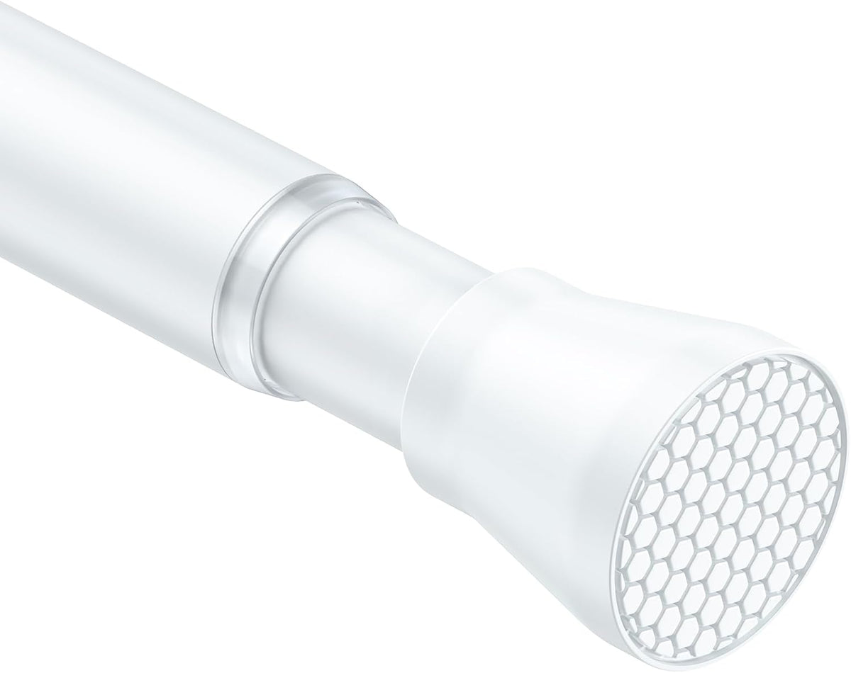 White Shower Curtain Rod 28-48In,Small Adjustable Tension Rod,1Pcs
