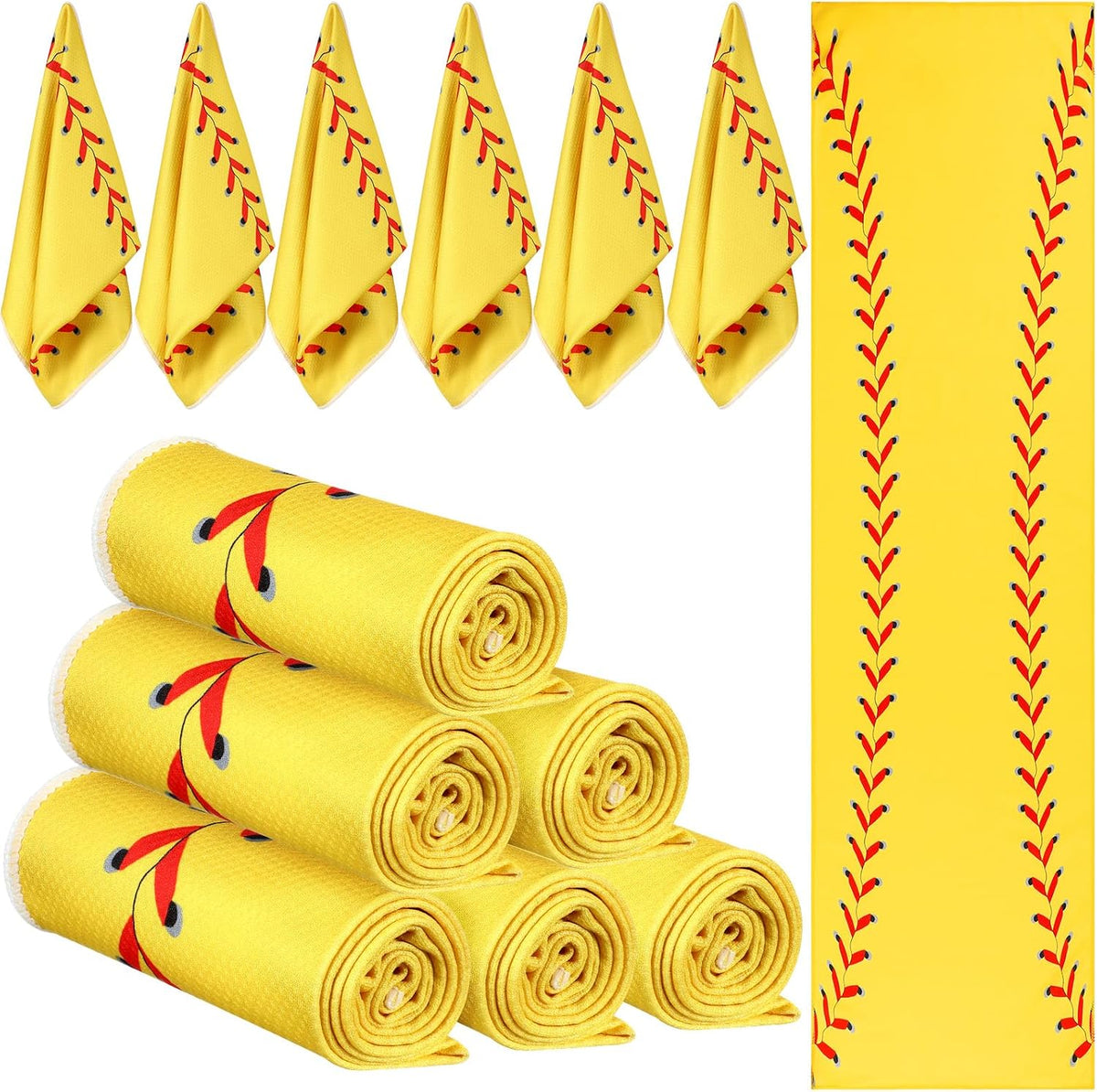 Peryiter 12 Pcs Mini Cooling Towel 30" X 9" Team Gift Party Favor