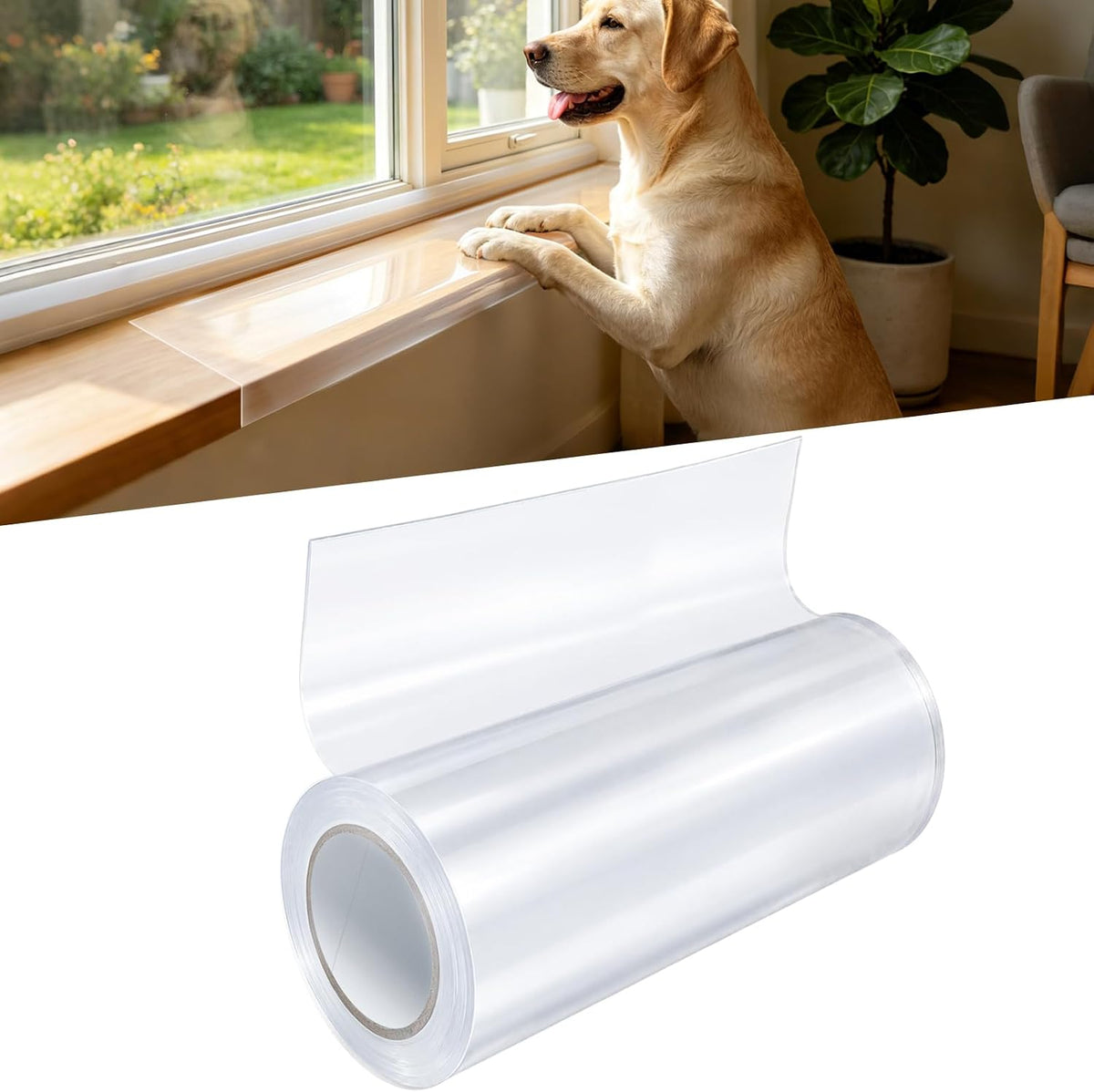 10 FT X 8 in Window Sill Protector, Self-Adhesive Window Sill Cover for Dog