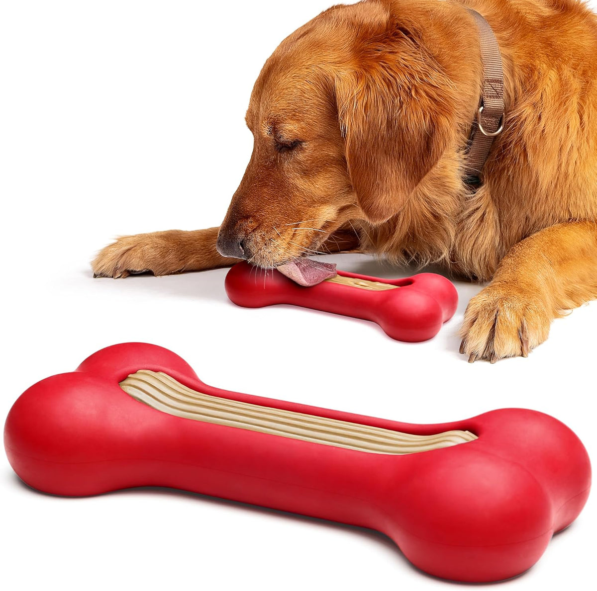 Gosports Pets Pupscream Frozen Dog Treat Holder - Dog Enrichment Fill and Freeze Bone Station - Helps Keep Dogs Busy