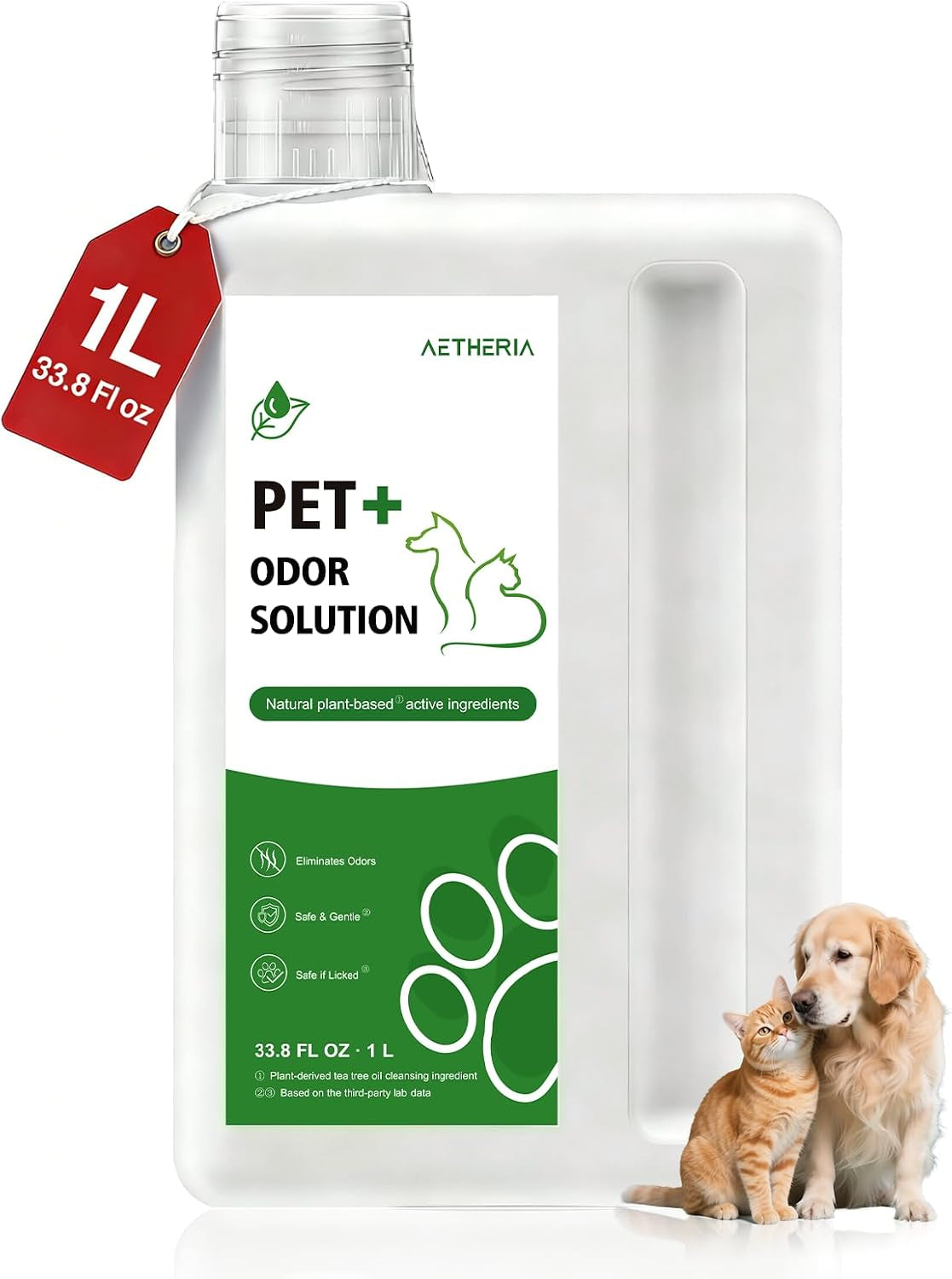 Pet Odor Floor Cleaning Solution Compatible with Dreame Robot Vacuums & Mops, Dog & Cat Urine Odor Remover, Safe for Pets, 0 Residue, Low-Foam, Deep Cleans for Multiple Hard Floors (33.8 Fl Oz )