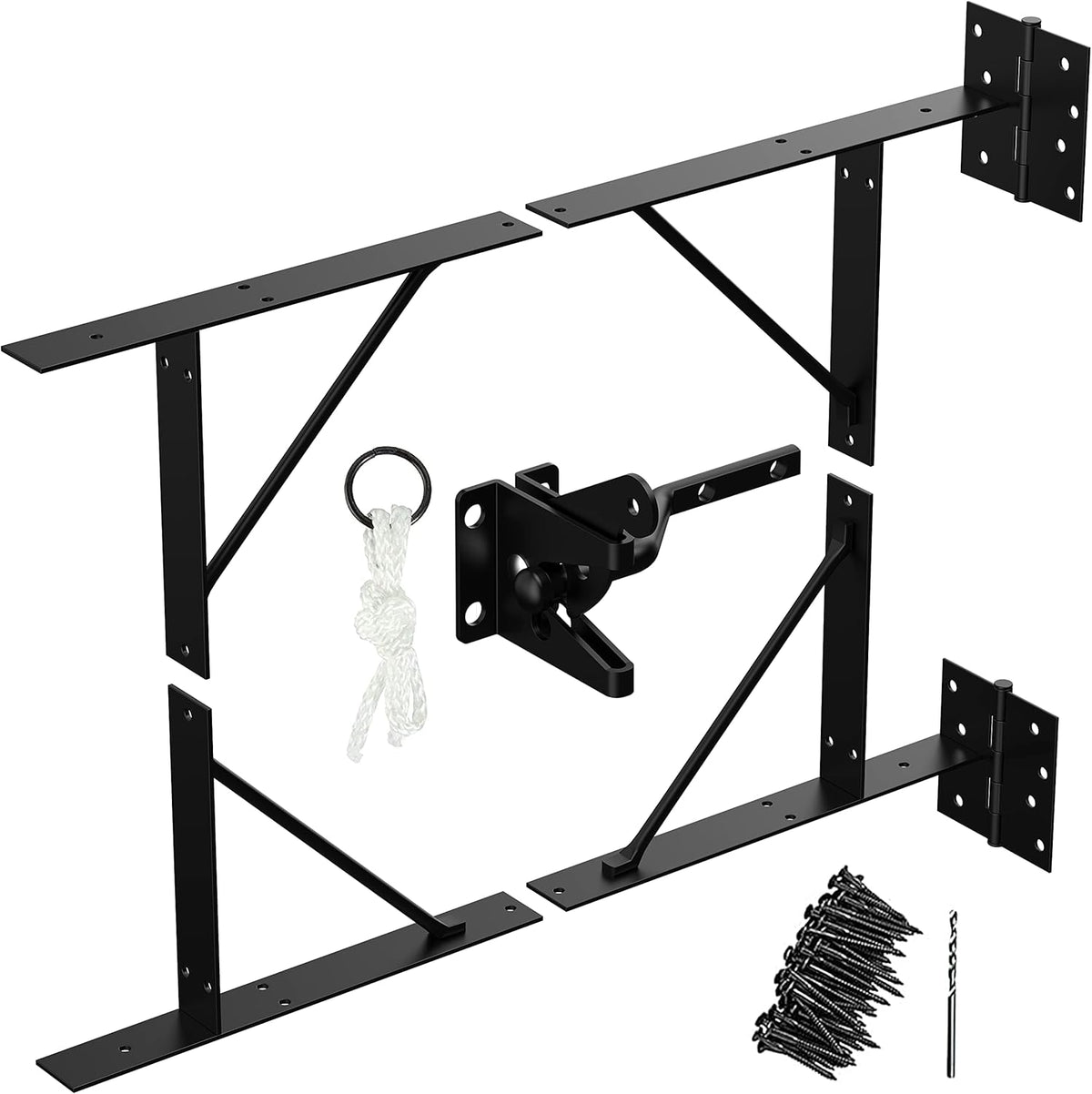 Anti Sag Gate Kit Heavy Duty No Sag Kit for Wooden Gate Fence with a Gate Latch