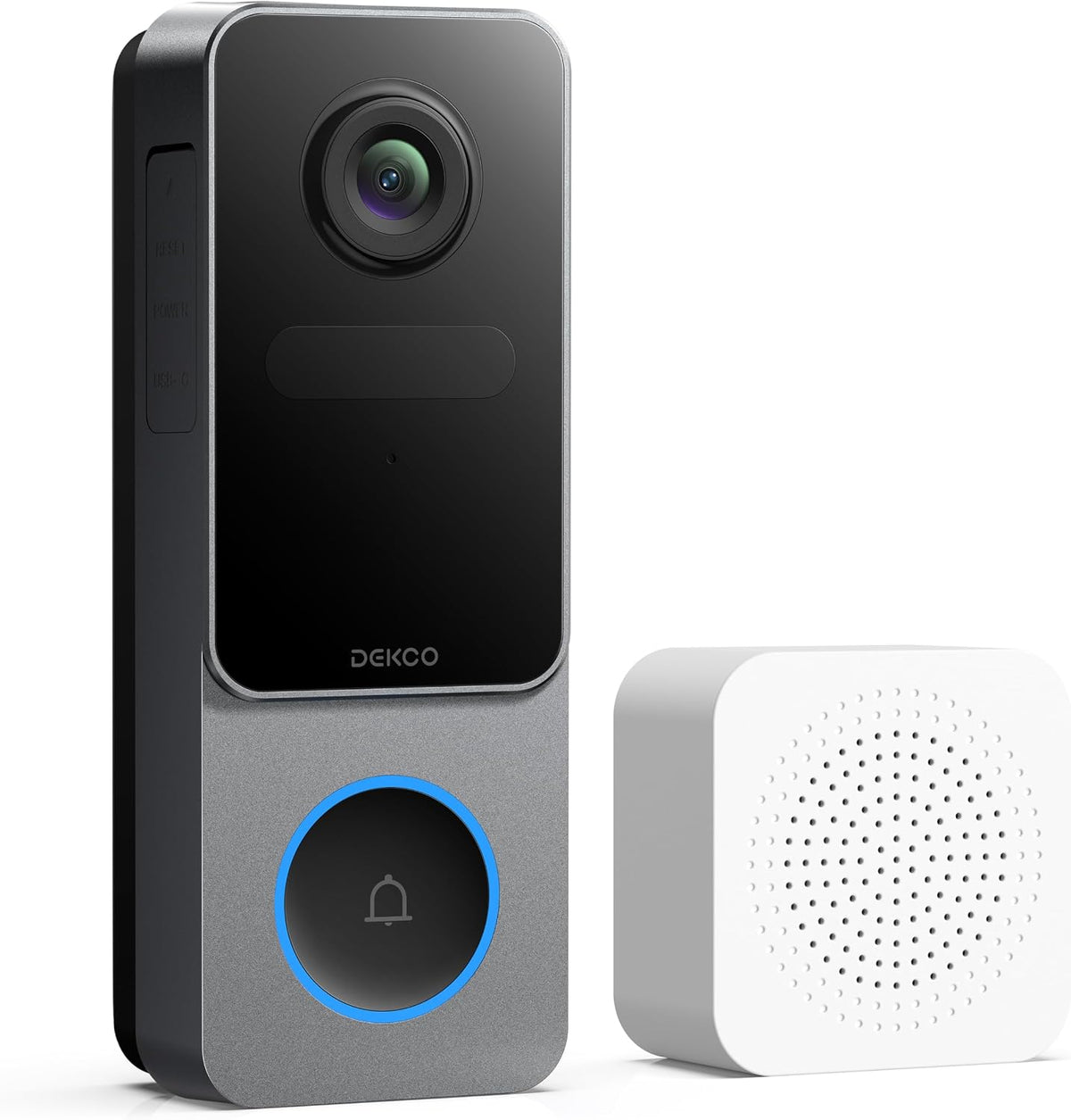 DEKCO 2K Wireless Video Doorbell Camera, Head-To-Toe View