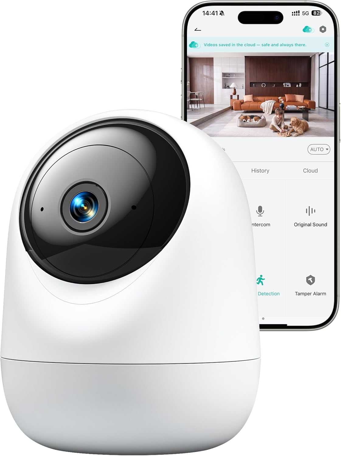 SITERWELL 2.5K Indoor Camera - Home & Pet Indoor Security Cameras with App,