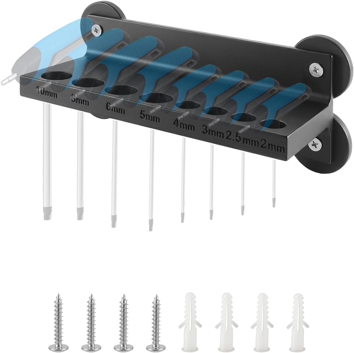 Metric Organizer Rack Fit for Harbor Freight ICON T Handle Allen Wrench