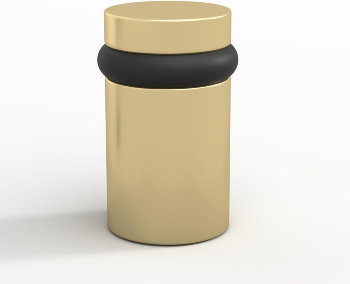 Floor Door Stopper Solid Brass Heavy Duty, Satin Brass Finish, 2 In