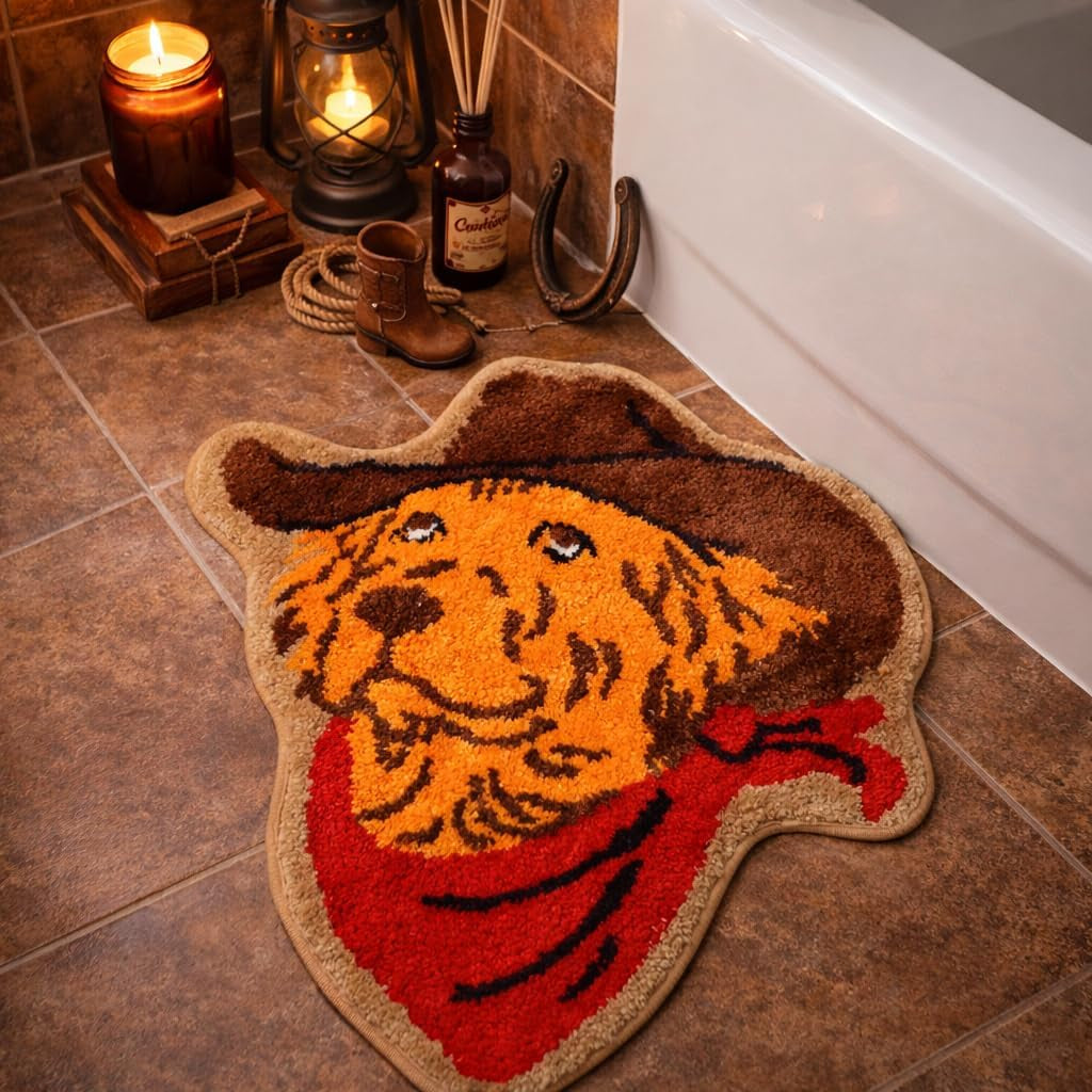 Percozzi Western Dog Rugs Golden Retriever Bathroom Rug 27X24 Inches