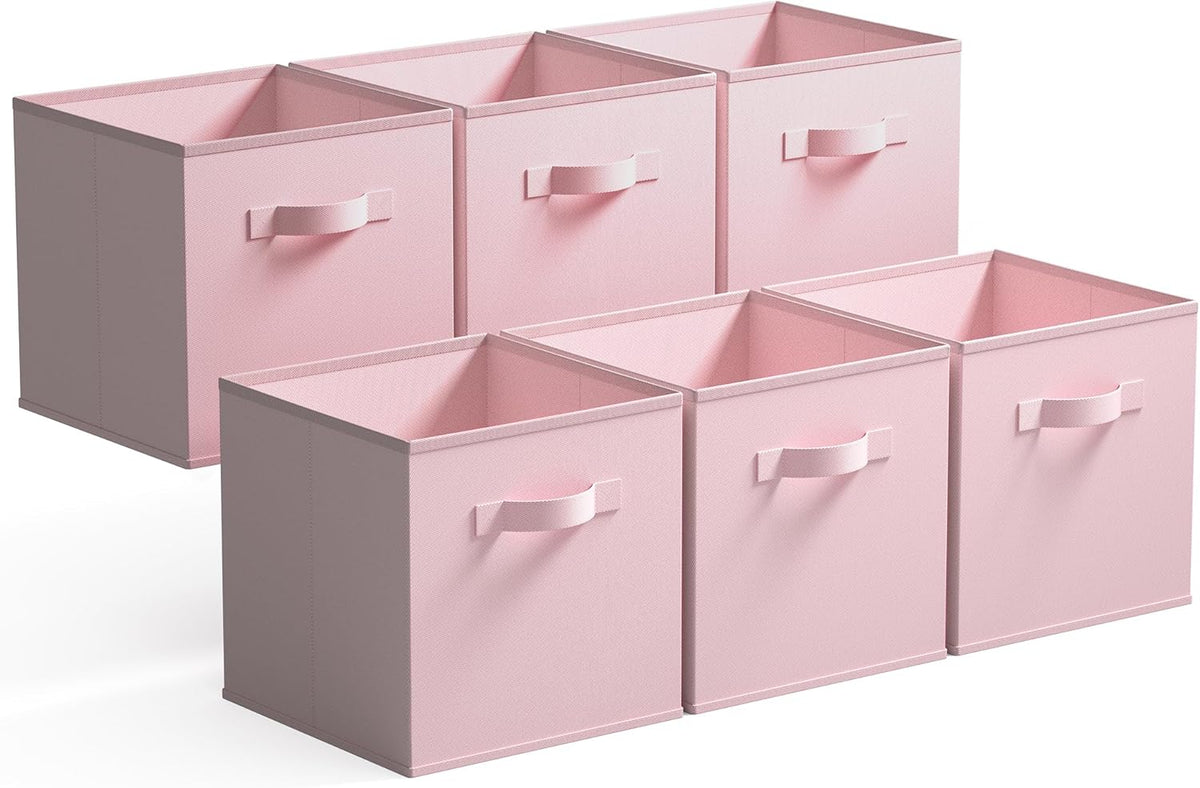 GRANNY SAYS 13X13 Cube Storage, Pink Storage Cube Organizer Bins, 6-Pack