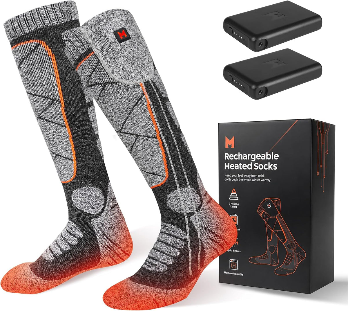 Rechargeable Heated Socks for Men Women