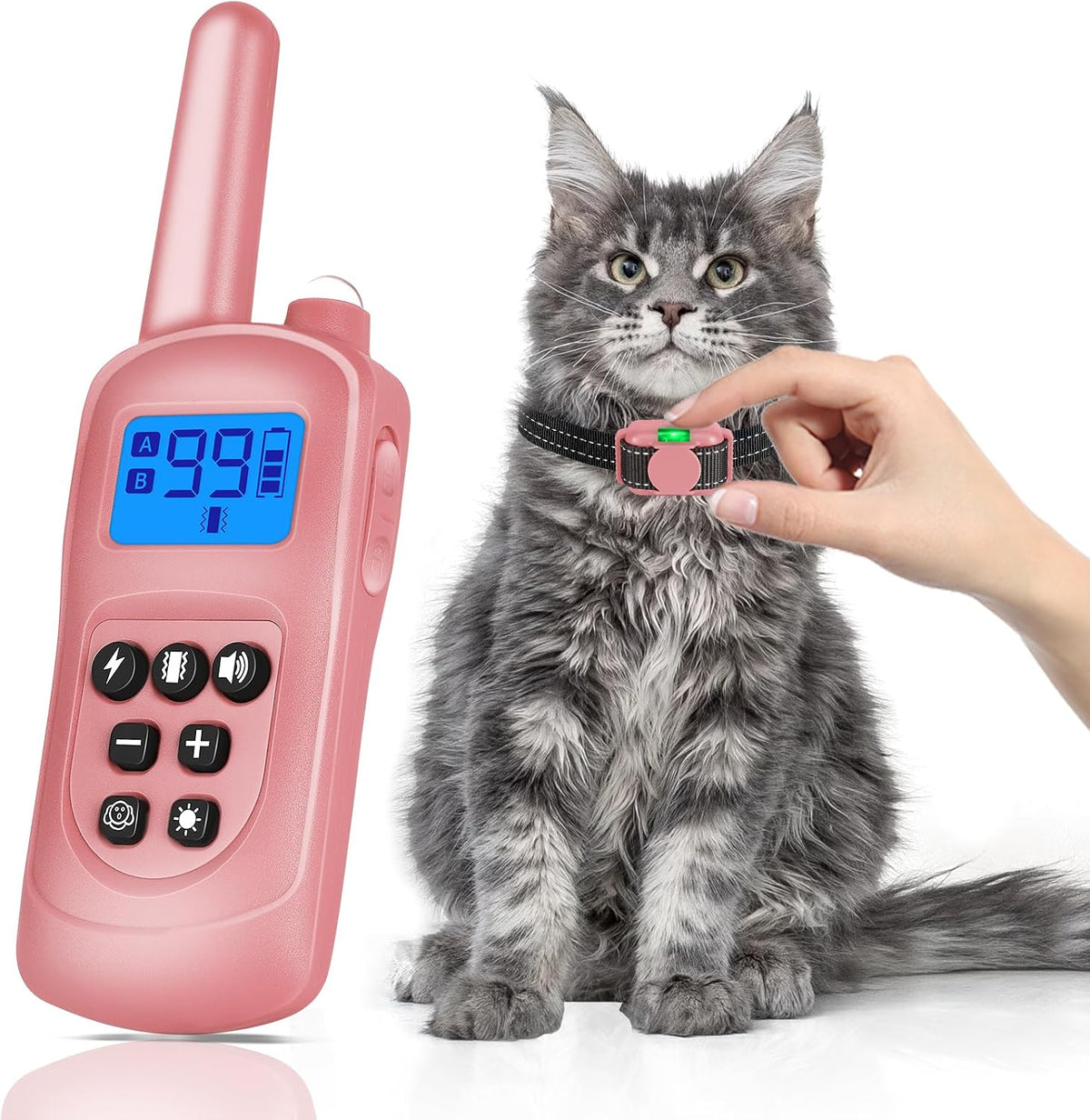 Small Cat Training Collar, Pink