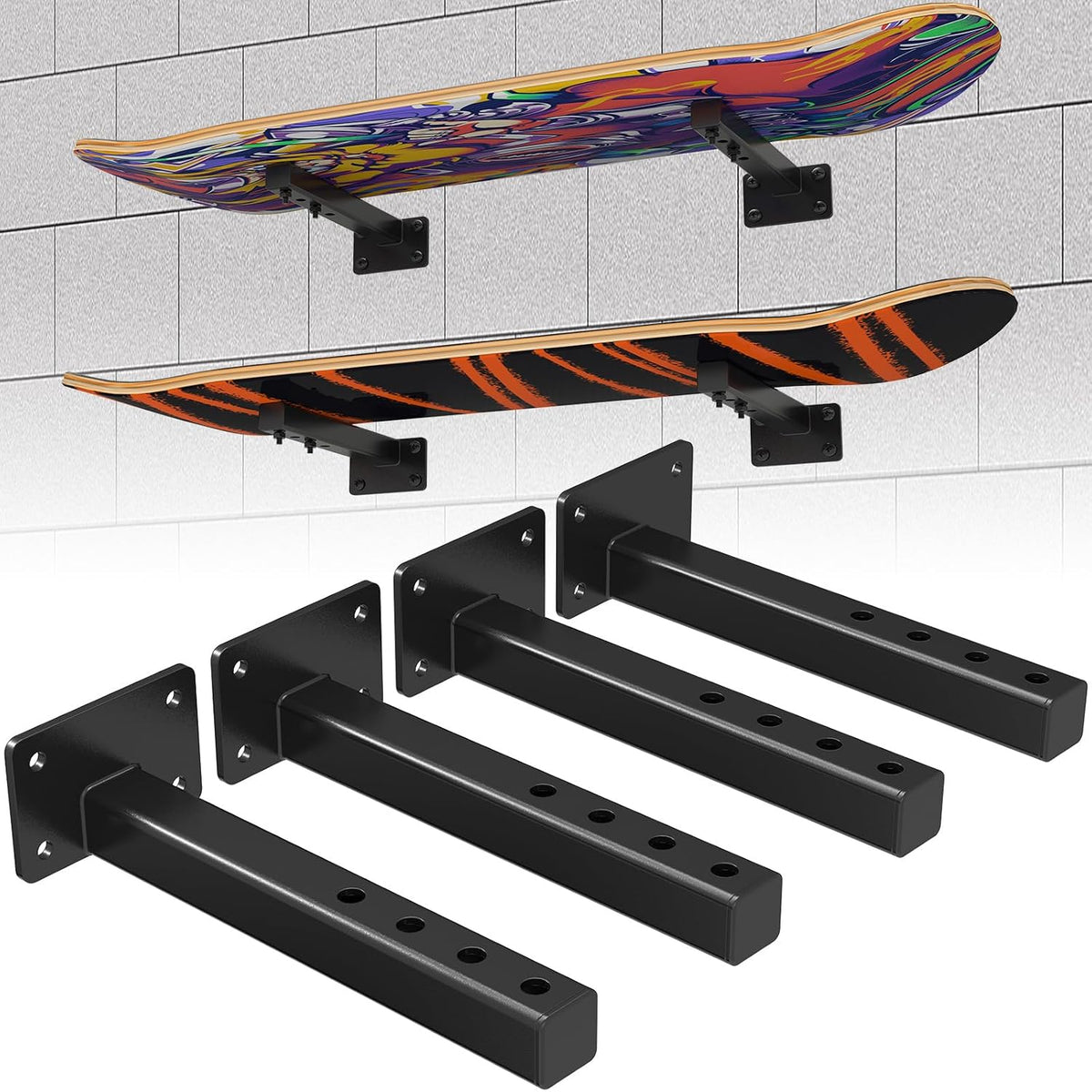 Snowboard & Skateboard Wall Mount Display Brackets